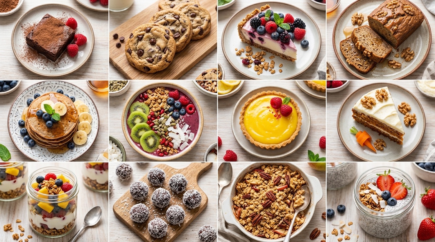 Mosaico com prévia das 357 receitas extras da Chef Luana